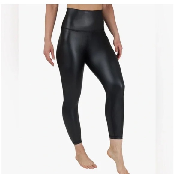90 Degree by Reflex Disco Leggings XS Black Hi Rise Ankle Length NWT - Picture 1 of 11